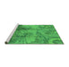 Sideview of Machine Washable Oriental Green Industrial Area Rugs, wshurb780grn