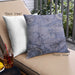 Front View of Mid-Century Modern Urban Square Blue Gray Throw Pillow, 18 inch by 18 inch, pwurb780