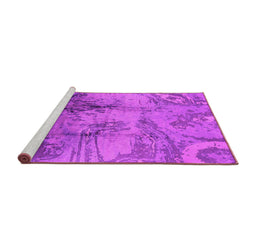 Sideview of Machine Washable Oriental Pink Industrial Rug, wshurb780pnk