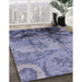Machine Washable Industrial Modern Blue Gray Rug in a Family Room, wshurb780
