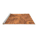 Sideview of Machine Washable Oriental Orange Industrial Area Rugs, wshurb780org