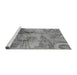 Sideview of Machine Washable Oriental Gray Industrial Rug, wshurb780gry