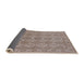 Sideview of Mid-Century Modern Dark Almond Brown Oriental Rug, urb781