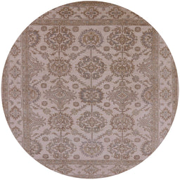 Round Machine Washable Industrial Modern Dark Almond Brown Rug, wshurb781