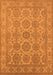 Machine Washable Oriental Orange Industrial Area Rugs, wshurb781org