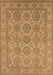 Machine Washable Oriental Brown Industrial Rug, wshurb781brn