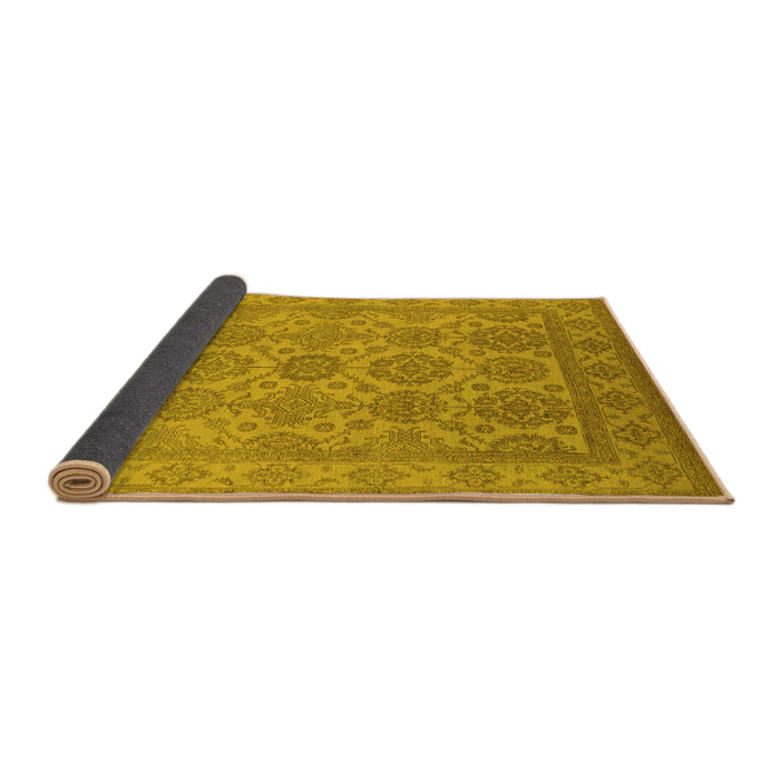 Sideview of Oriental Yellow Industrial Rug, urb781yw