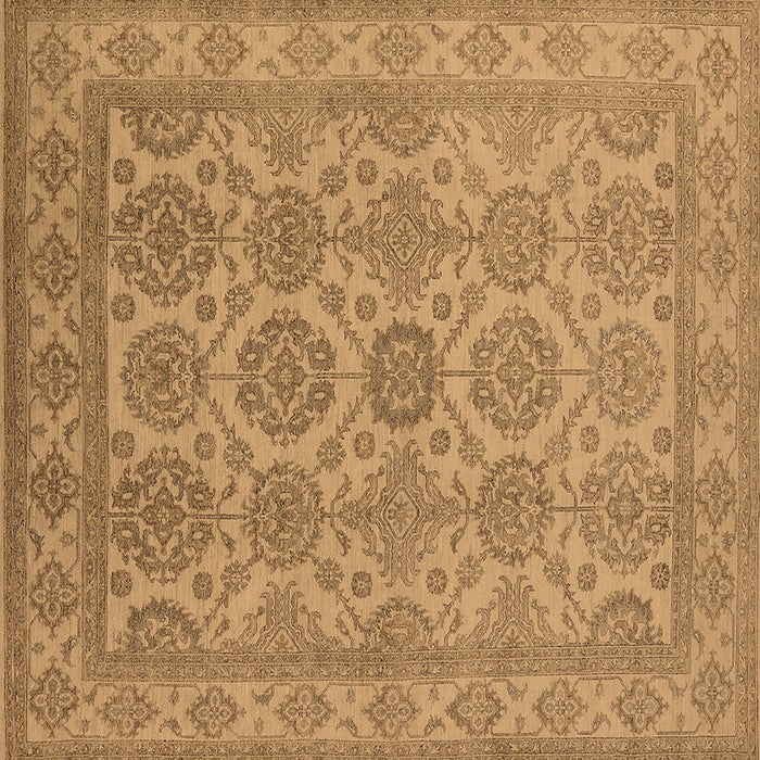 Square Oriental Brown Industrial Rug, urb781brn