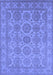 Machine Washable Oriental Blue Industrial Rug, wshurb781blu