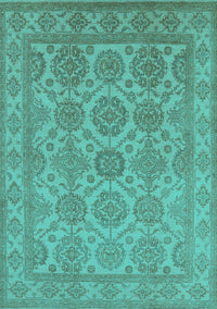 Oriental Turquoise Industrial Rug, urb781turq