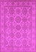 Machine Washable Oriental Pink Industrial Rug, wshurb781pnk