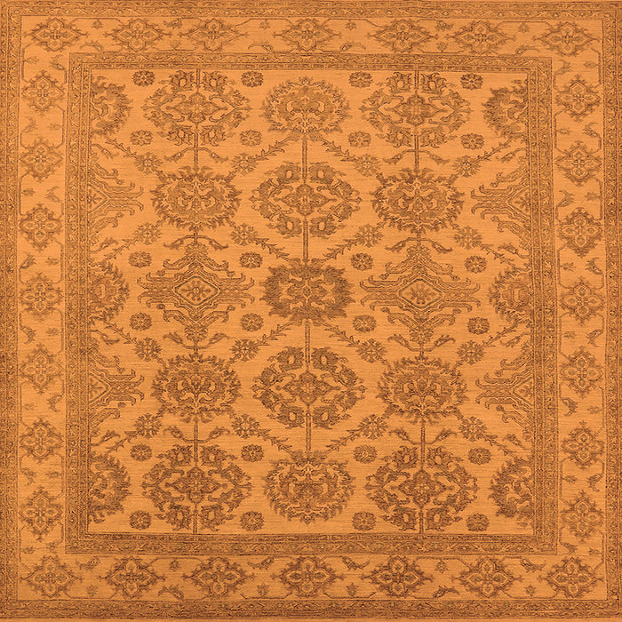 Square Oriental Orange Industrial Rug, urb781org