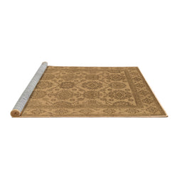 Sideview of Machine Washable Oriental Brown Industrial Rug, wshurb781brn