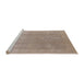 Sideview of Machine Washable Industrial Modern Light French Beige Brown Rug, wshurb782