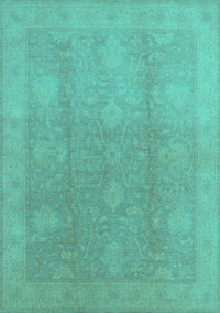 Oriental Turquoise Industrial Rug, urb782turq