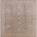 Square Mid-Century Modern Light French Beige Brown Oriental Rug, urb782