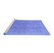 Sideview of Machine Washable Oriental Blue Industrial Rug, wshurb782blu