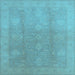 Square Oriental Light Blue Industrial Rug, urb782lblu