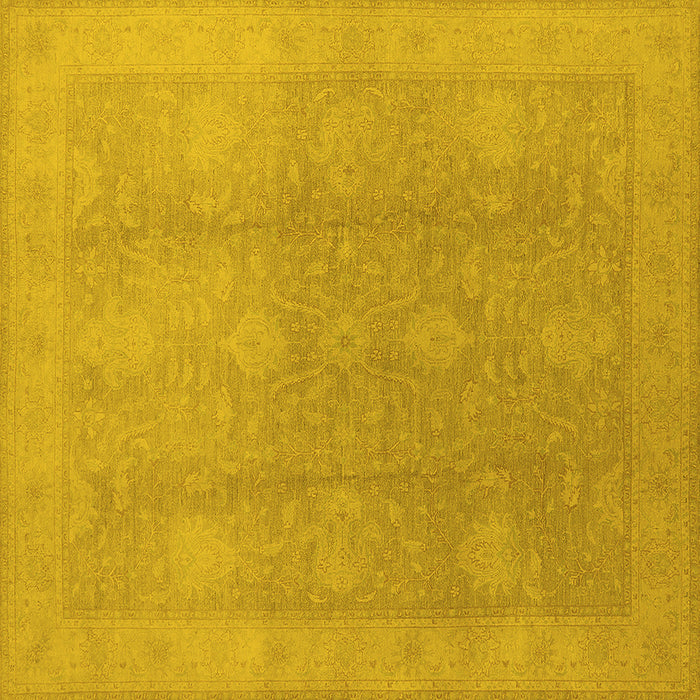 Square Oriental Yellow Industrial Rug, urb782yw