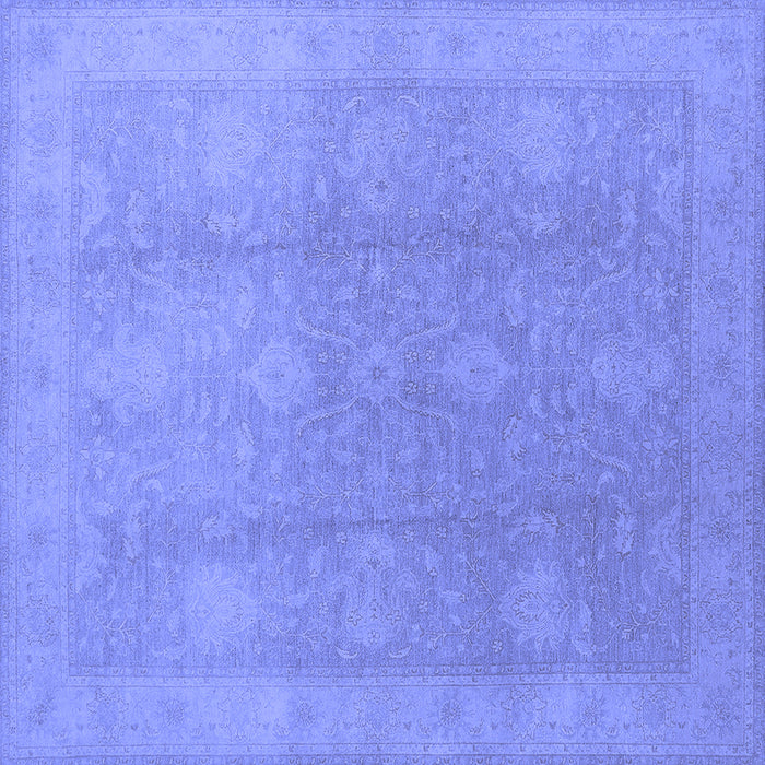 Square Oriental Blue Industrial Rug, urb782blu