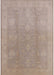 Mid-Century Modern Light French Beige Brown Oriental Rug, urb782