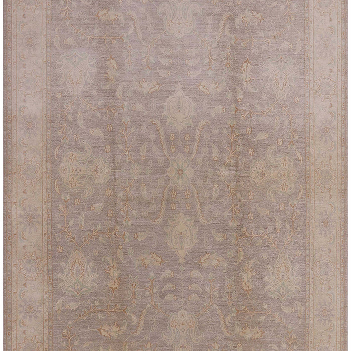 Mid-Century Modern Light French Beige Brown Oriental Rug, urb782