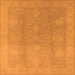 Square Oriental Orange Industrial Rug, urb782org