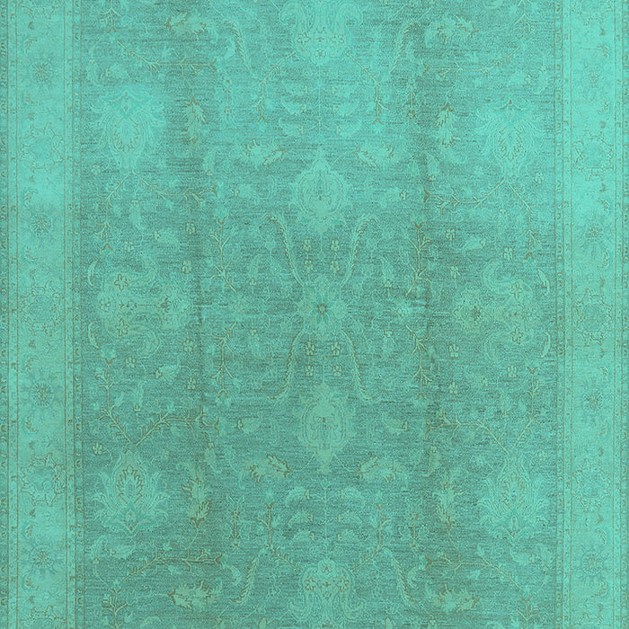 Machine Washable Oriental Turquoise Industrial Area Rugs, wshurb782turq