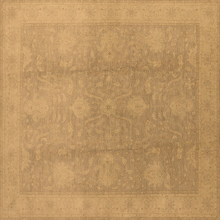 Square Machine Washable Oriental Brown Industrial Rug, wshurb782brn