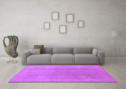 Machine Washable Oriental Purple Industrial Area Rugs in a Living Room, wshurb782pur