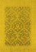 Oriental Yellow Traditional Rug, urb783yw