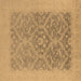 Square Oriental Brown Traditional Rug, urb783brn