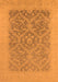 Oriental Orange Traditional Rug, urb783org