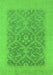 Machine Washable Oriental Green Traditional Area Rugs, wshurb783grn