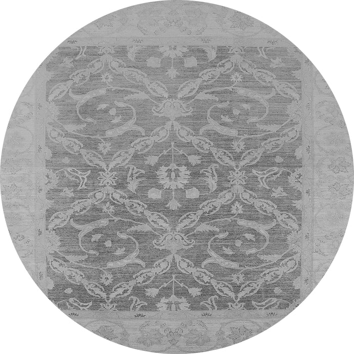 Round Oriental Gray Traditional Rug, urb783gry