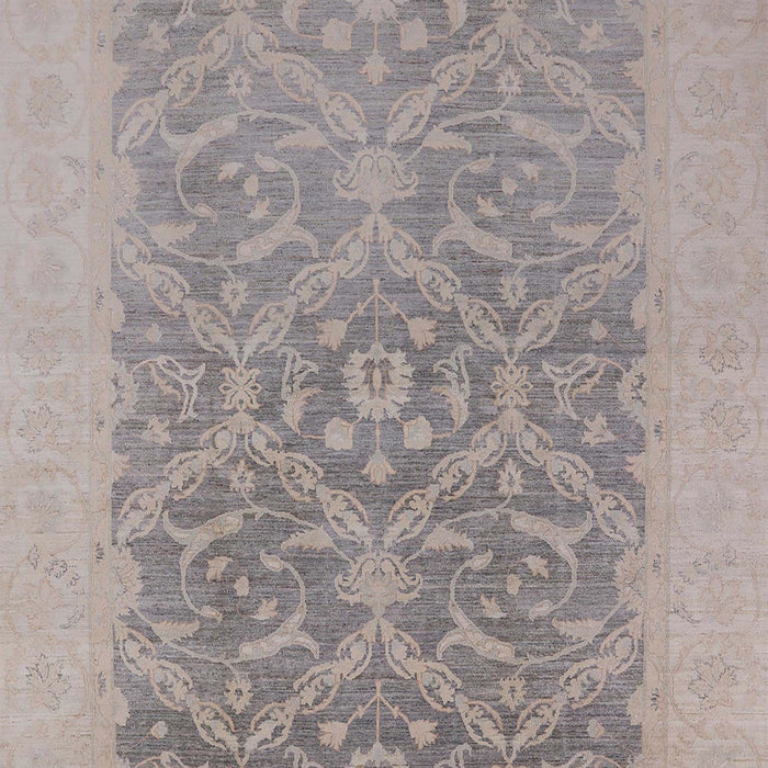 Mid-Century Modern Khaki Rose Pink Oriental Rug, urb783