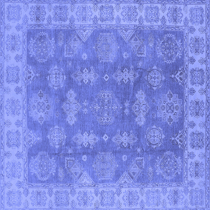 Square Oriental Blue Traditional Rug, urb784blu