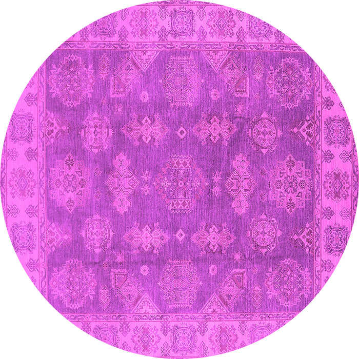 Round Oriental Pink Traditional Rug, urb784pnk
