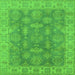 Square Oriental Green Traditional Rug, urb784grn