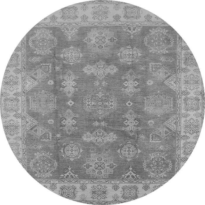 Round Oriental Gray Traditional Rug, urb784gry