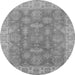 Round Oriental Gray Traditional Rug, urb784gry