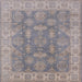 Square Mid-Century Modern Rosy Brown Pink Oriental Rug, urb784