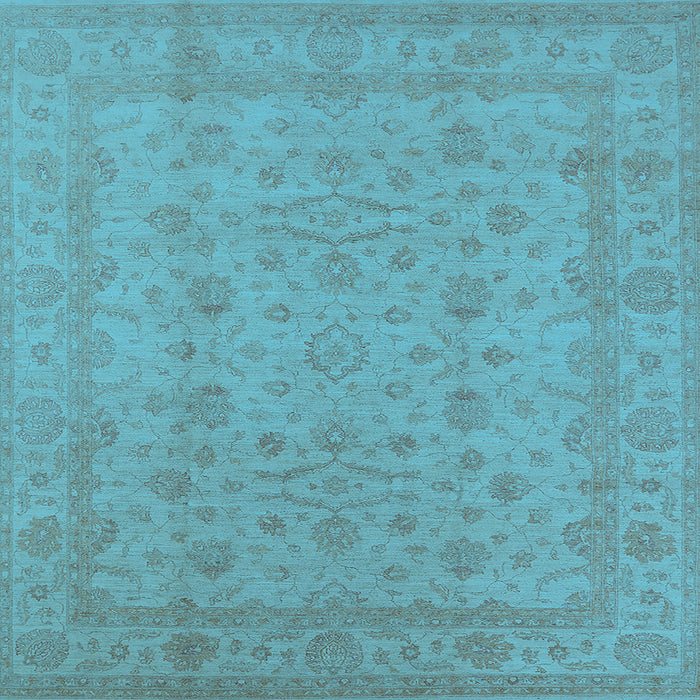 Square Oriental Light Blue Traditional Rug, urb785lblu