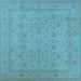 Square Oriental Light Blue Traditional Rug, urb785lblu