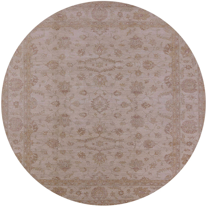 Round Machine Washable Industrial Modern Dark Almond Brown Rug, wshurb785