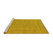 Sideview of Machine Washable Oriental Yellow Traditional Rug, wshurb785yw