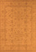 Machine Washable Oriental Orange Traditional Area Rugs, wshurb785org