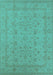 Oriental Turquoise Traditional Rug, urb785turq