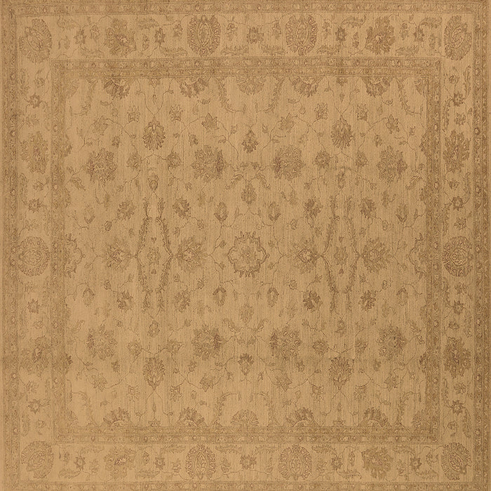Square Machine Washable Oriental Brown Traditional Rug, wshurb785brn