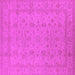 Square Oriental Pink Traditional Rug, urb785pnk